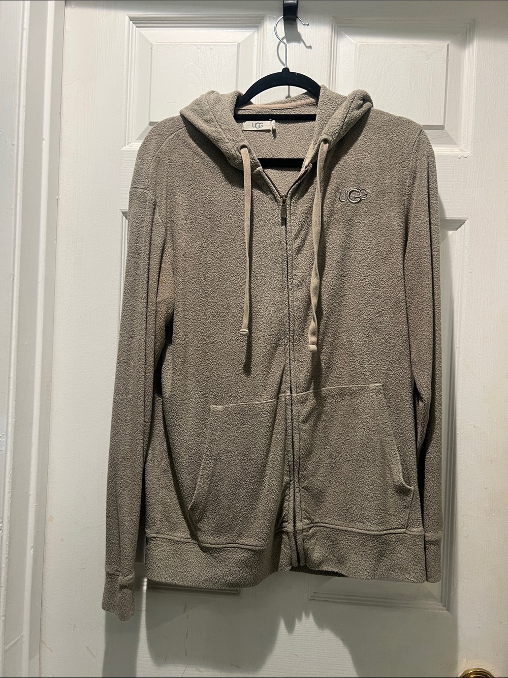 UGG Men's Taupe Full-Zip Hooded Sweater Jacket